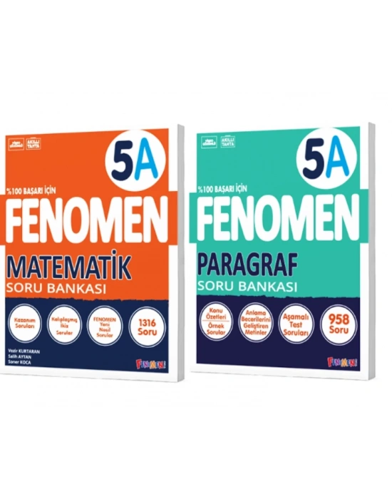 FENOMEN YAYINLARI 5 Matematik A + PARAGRAF A Soru Bankası