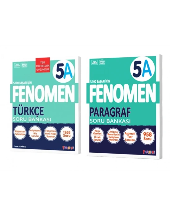 FENOMEN YAYINLARI 5 Türkçe A + PARAGRAF A Soru Bankası