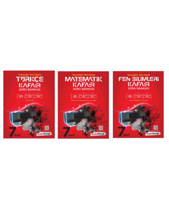 KAFA DENGİ YAYINLARI 7. Sınıf Türkçe + Matematik + Fen Bilimleri Kafası Soru Bankası