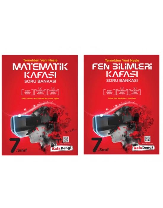 KAFA DENGİ YAYINLARI 7. Sınıf Matematik + Fen Bilimleri Kafası Soru Bankası