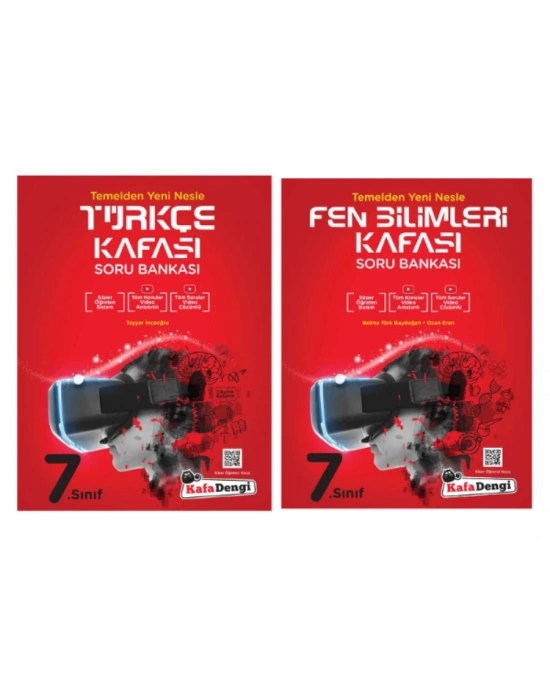 KAFA DENGİ YAYINLARI 7. Sınıf Türkçe + Fen Bilimleri Kafası Soru Bankası