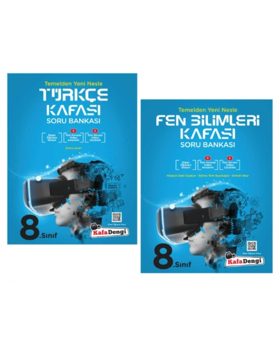 KAFA DENGİ YAYINLARI 8. Sınıf Türkçe + Fen Bilimleri Kafası Soru Bankası