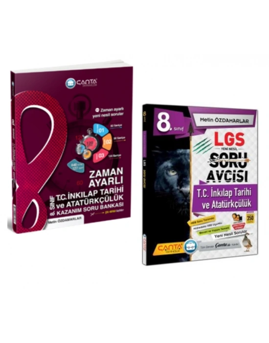Çanta Yayıncılık 8. Sınıf T.C İnkılap Tarihi ve Atatürkçülük Etkinlikli Kazanım Soru Bankası + LGS Soru Avcısı