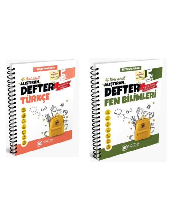 ÇANTA YAYINLARI 5. SINIF TÜRKÇE + FEN BİLİMLERİ OKULA YARDIMCI ÖĞRETEN DEFTER