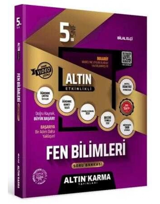 Altın Karma Yayınları 5. Sınıf Fen Bilimleri Altın Etkinlikli Kazanım Soru Bankası