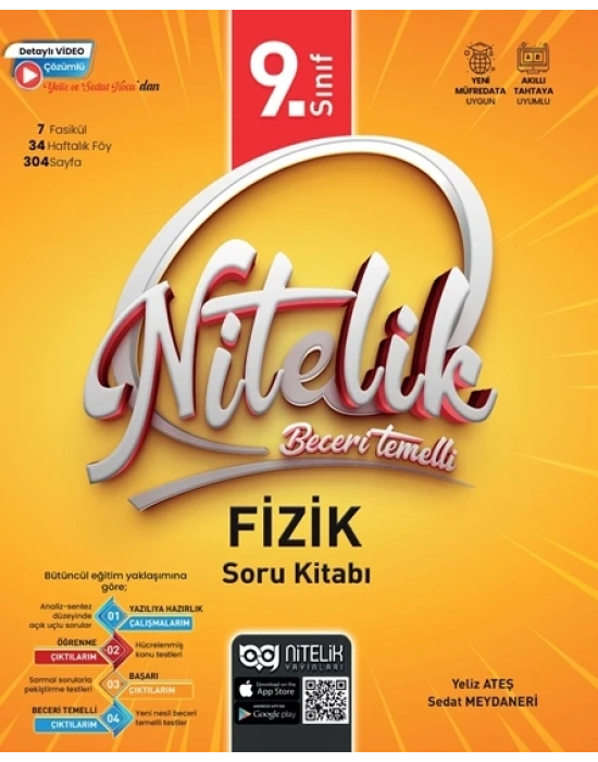 Nitelik Yayınları 9. Sınıf Fizik Nitelik Beceri Temelli Soru Kitabı