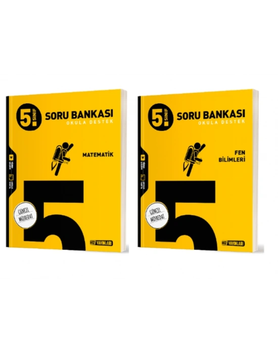 HIZ YAYINLARI 5. SINIF MATEMATİK + FEN BİLİMLERİ SORU BANKASI