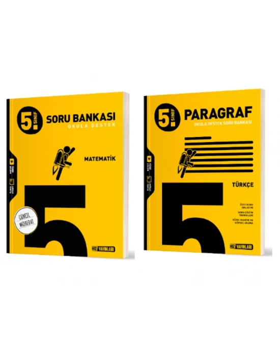 HIZ YAYINLARI 5. SINIF MATEMATİK + PARAGRAF SORU BANKASI