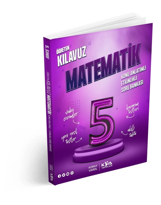 KVA YAYINLARI 5. SINIF ÖĞRETEN KILAVUZ MATEMATİK KONU ANLATIMLI ETKİNLİKLİ SORU BANKASI