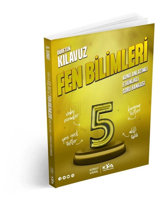 KVA YAYINLARI 5. SINIF ÖĞRETEN KILAVUZ FEN BİLİMLERİ KONU ANLATIMLI ETKİNLİKLİ SORU BANKASI