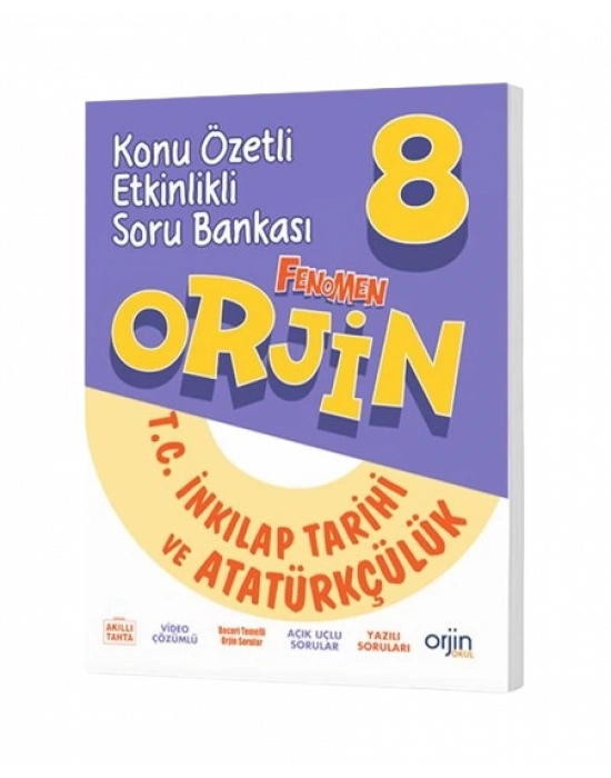 FENOMEN YAYINLARI Orjin 8 T.C. İnkılap Tarihi Ve Atatürkçülük Konu Özetli Etkinlikli Soru Bankası