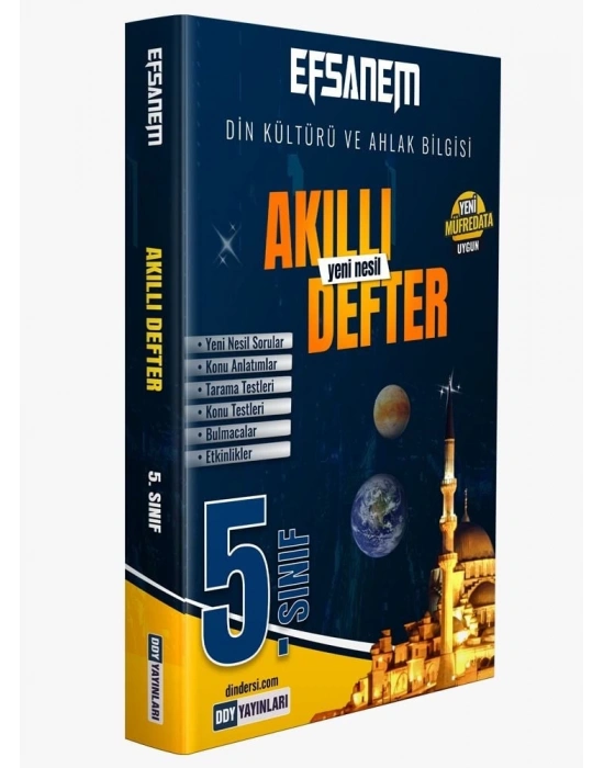 DDY YAYINLARI 5.Sınıf Din Kültürü ve Ahlak Bilgisi Efsane Akıllı Defter