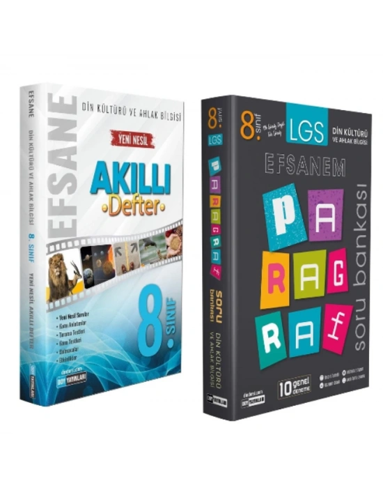 DDY YAYINLARI 8.Sınıf Din Kültürü ve Ahlak Bilgisi Efsane Akıllı Defter + DDY PARAGRAF