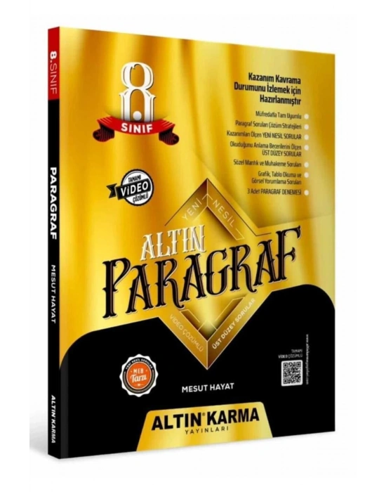 Altın Karma Yayınları 8.Sınıf Paragraf Lgs Soru Bankası