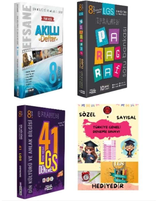 DDY YAYINLARI 8.Sınıf Din Kültürü ve Ahlak Bilgisi Efsane Akıllı Defter +DDY PARAGRAF +Deneme + Hediye