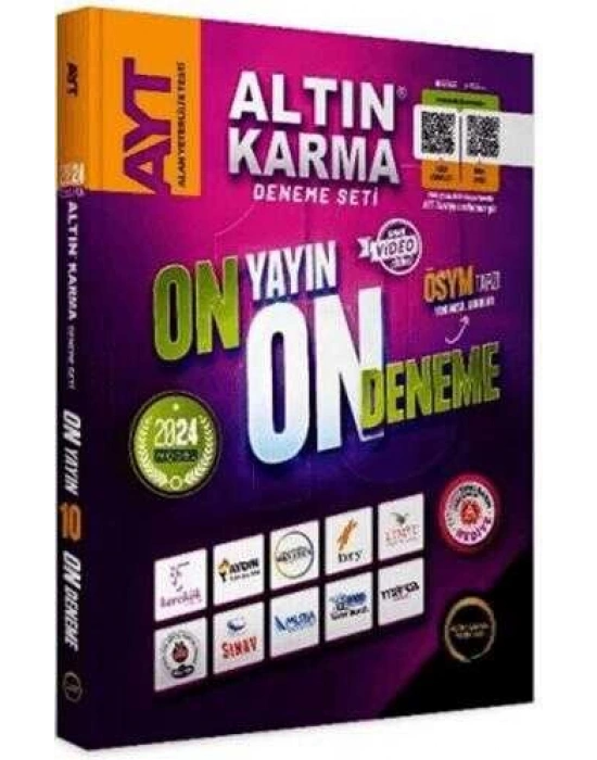 Altın Karma Yayınları 2024 AYT 10 Farklı Yayın 10 Farklı Deneme Seti