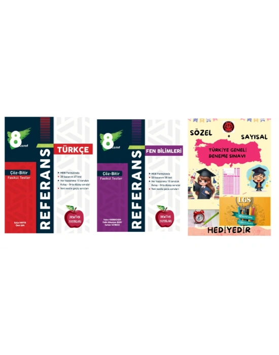 NEWTON YAYINLARI 8.SINIF ÇÖZ BİTİR REFERANS TÜRKÇE + FEN BİLİMLERİ FASİKÜL TESTLER + HEDİYE