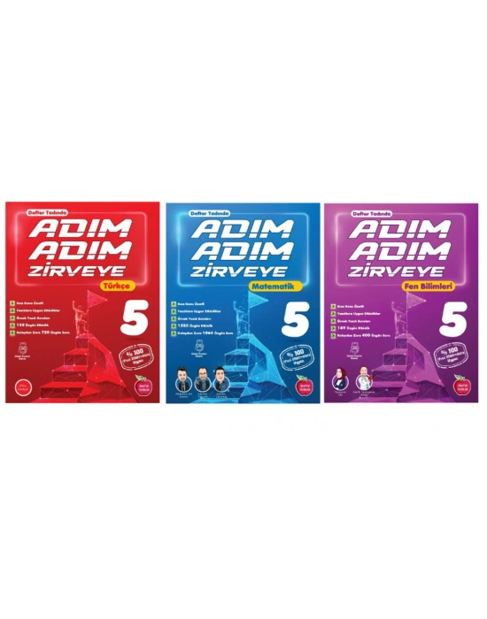 NEWTON YAYINLARI 5.SINIF TÜRKÇE + MATEMATİK + FEN BİLİMLERİ ADIM ADIM ETKİNLİKLİ KONU ANLATIMLI SORU BANKALARI