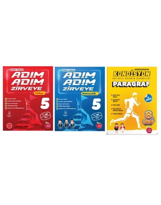 Newton Yayınları 5.Sınıf Adım Adım Zirveye Türkçe + Matematik + Paragraf Deneme
