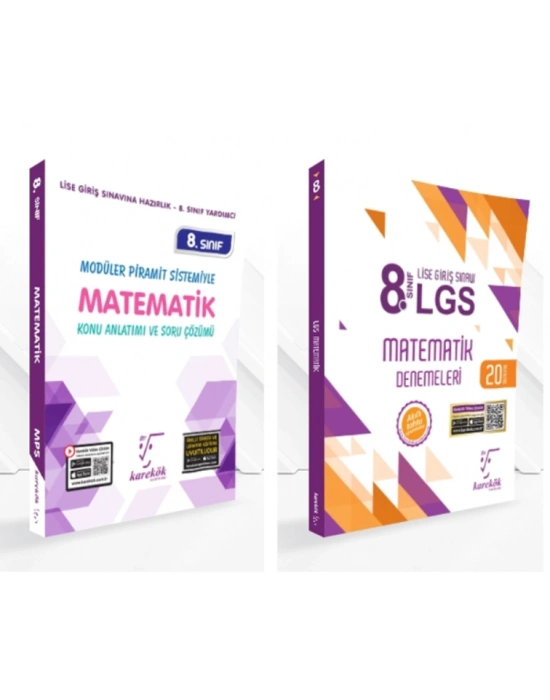 KARE KÖK YAYINLARI LGS 8.SINIF MATEMATİK MPS KONU ANLATIM + MATEMATİK 20Lİ DENEME