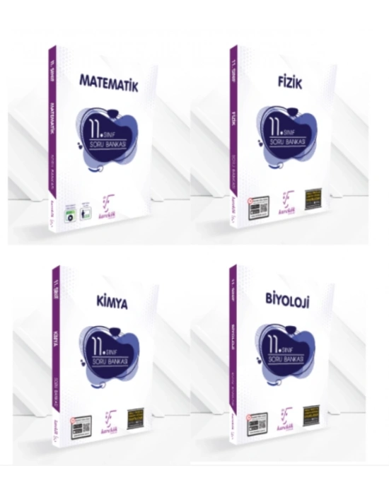 KARE KÖK YAYINLARI 11.SINIF MATEMATİK-FİZİK-KİMYA-BİYOLOJİ SORU BANKASI