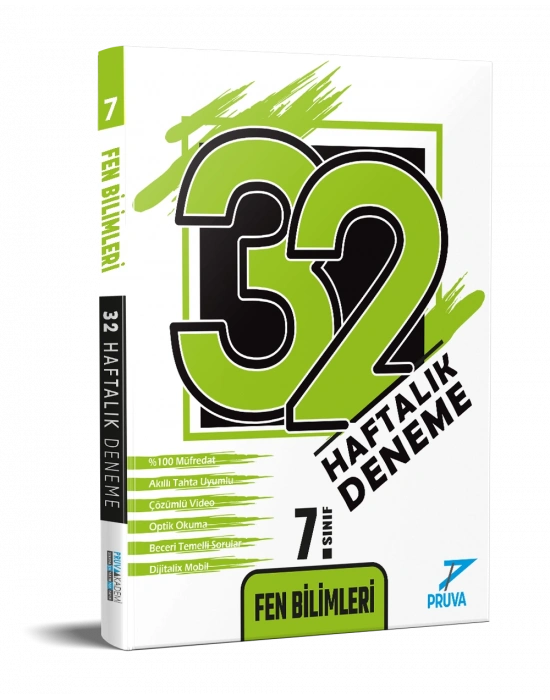 Pruva Akademi Yayıncılık 7. Sınıf Fen Bilimleri 32 Haftalık Deneme