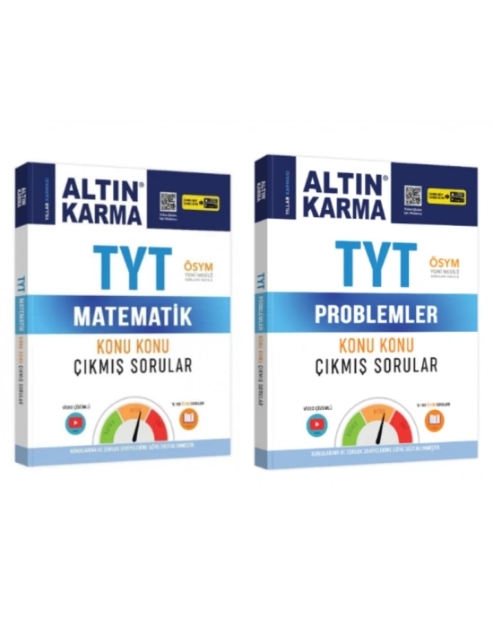 ALTIN KARMA YAYINLARI TYT MATEMATİK+PROBLEMLER KONU KONU ÇIKMIŞ SORULAR