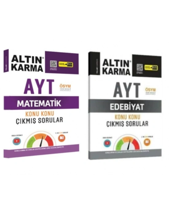ALTIN KARMA YAYINLARI AYT MATEMATİK + EDEBİYAT KONU KONU ÇIKMIŞ SORULAR