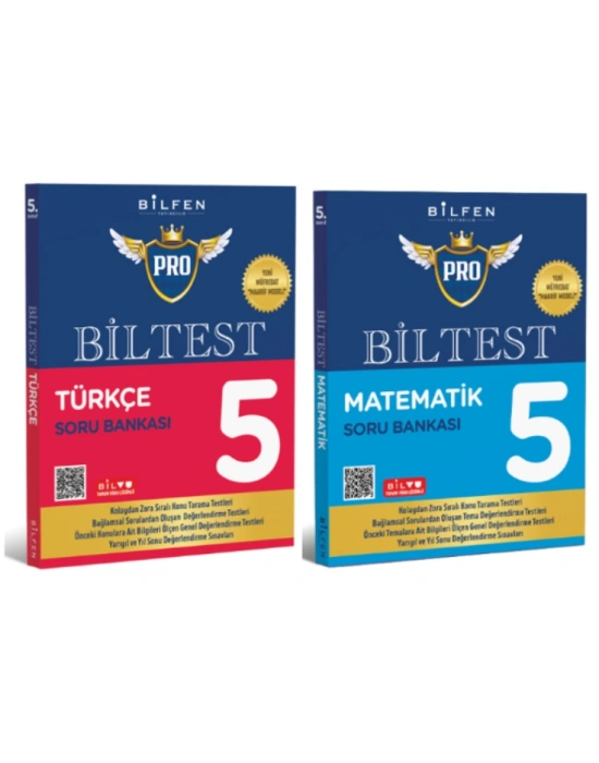 BİLFEN YAYINCILIK 5.SINIF BİLTEST PRO TÜRKÇE+MATEMATİK SORU BANKASI
