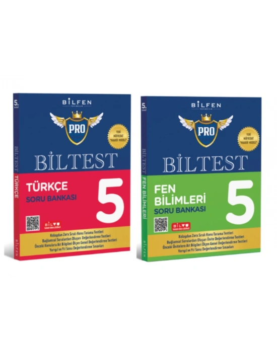 BİLFEN YAYINCILIK 5.SINIF BİLTEST PRO TÜRKÇE+FEN BİLİMLERİ SORU BANKASI