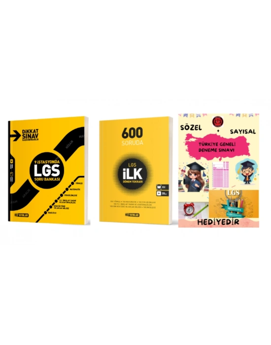 HIZ YAYINLARI 9 İSTASYONDA LGS TÜM DERSLER SORU BANKASI + İLK DÖNEM TEKRAR + HEDİYE
