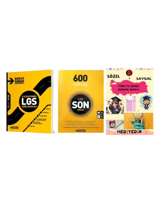 HIZ YAYINLARI 9 İSTASYONDA LGS TÜM DERSLER SORU BANKASI + LGS SON TEKRAR + HEDİYE