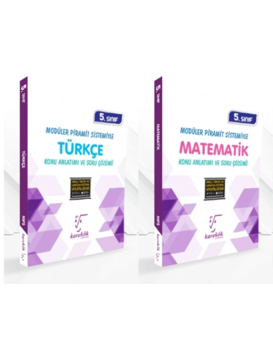 KAREKÖK YAYINLARI 5.SINIF TÜRKÇE + MATEMATİK MPS KONU ANLATIM SORU ÇÖZÜMLERİ SETİ