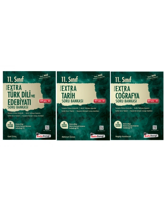 Kafa Dengi Yayınları 11. Sınıf Sözel Set Edebiyat - Tarih - Coğrafya Extra Soru Bankası