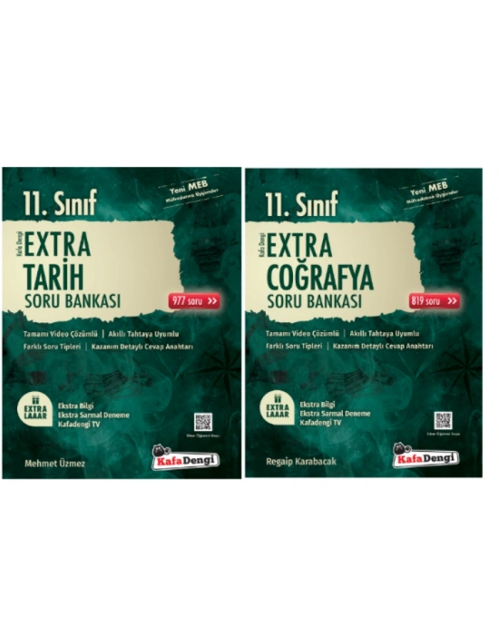 Kafa Dengi Yayınları 11. Sınıf Tarih - Coğrafya Extra Soru Bankası