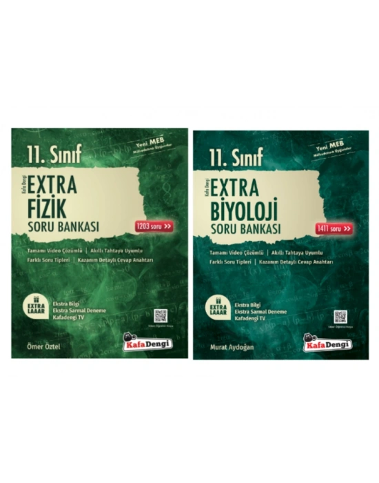 Kafa Dengi Yayınları 11. Sınıf Fizik - Biyoloji Extra Soru Bankası