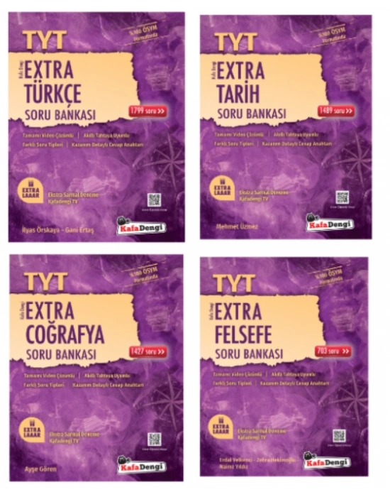 Kafa Dengi Yayınları TYT Sözel Set Türkçe - Tarih - Coğrafya - Felsefe Extra Soru Bankası