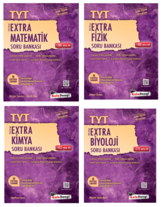 Kafa Dengi Yayınları TYT Sayısal Set Matematik - Fizik - Kimya - Biyoloji Extra Soru Bankası