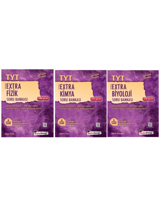 Kafa Dengi Yayınları TYT Sayısal Set Fizik - Kimya - Biyoloji Extra Soru Bankası