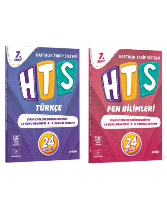 ARTIBİR YAYINLARI 7.SINIF HTS TÜRKÇE - FEN BİLİMLERİ HAFTALIK TAKİP SİSTEMİ 24 DENEME