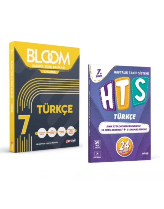 ARTIBİR YAYINLARI 7.SINIF TÜRKÇE BLOOM FASİKÜL SORU BANKASI - TÜRKÇE HAFTALIK TAKİP SİSTEMİ 24 DENEME