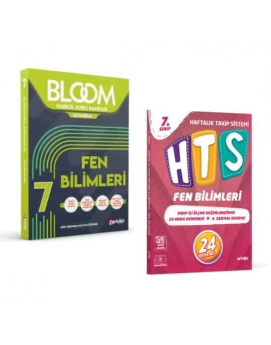 ARTIBİR YAYINLARI 7.SINIF FEN BİLİMLERİ BLOOM FASİKÜL SORU BANKASI - FEN BİLİMLERİ HAFTALIK TAKİP SİSTEMİ 24 DENEME