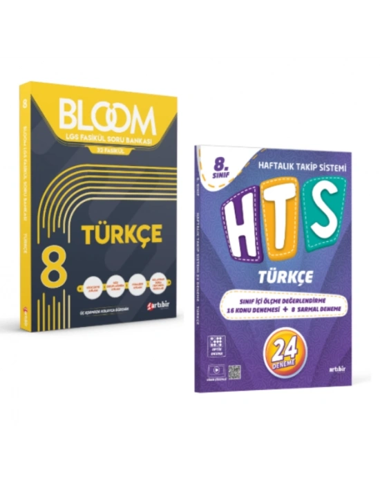 ARTIBİR YAYINLARI 8.SINIF LGS TÜRKÇE BLOOM FASİKÜL SORU BANKASI - TÜRKÇE HAFTALIK TAKİP SİSTEMİ 24 DENEME