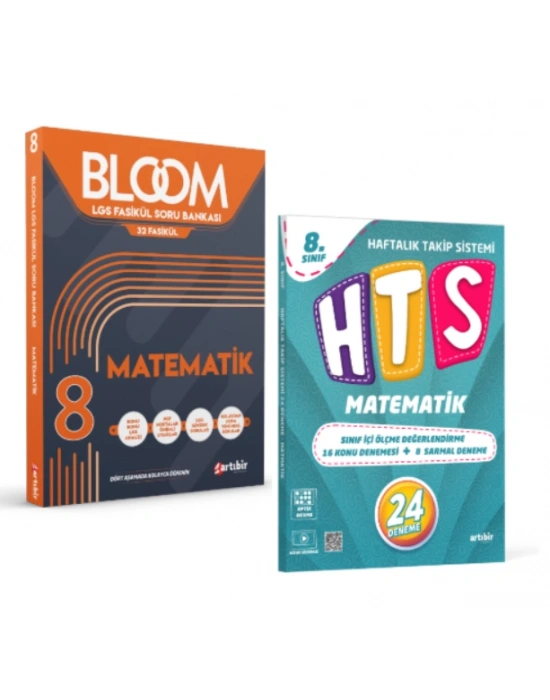 ARTIBİR YAYINLARI 8.SINIF LGS MATEMATİK BLOOM FASİKÜL SORU BANKASI - MATEMATİK HAFTALIK TAKİP SİSTEMİ 24 DENEME