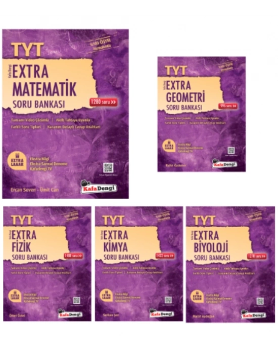 Kafa Dengi Yayınları TYT Sayısal Set Matematik - Geometri - Fizik - Kimya - Biyoloji Extra Soru Bankası
