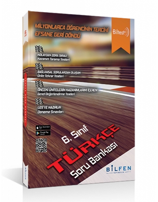 BİLFEN YAYINCILIK 6.SINIF BİLTEST TÜRKÇE SORU BANKASI