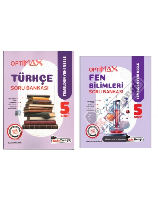 Kafa Dengi Yayınları 5. Optimax Türkçe - Fen Bilimleri - Soru Bankası
