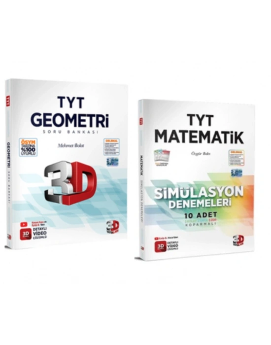 3D YAYINLARI TYT GEOMETRİ SORU BANKASI - TYT MATEMATİK SİMÜLASYON DENEME