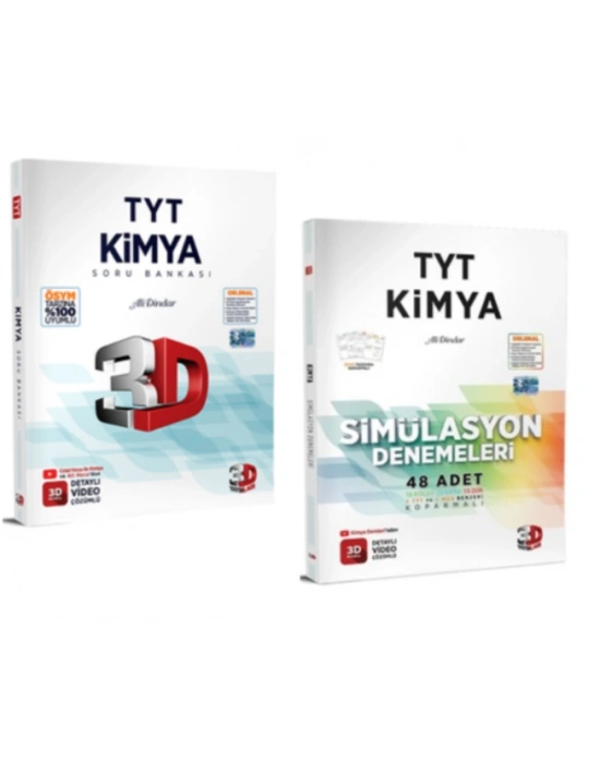 3D YAYINLARI TYT KİMYA SORU BANKASI - TYT KİMYA SİMÜLASYON DENEME