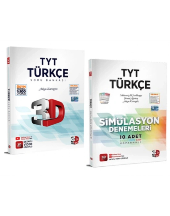 3D YAYINLARI TYT TÜRKÇE SORU BANKASI - TYT TÜRKÇE SİMÜLASYON DENEME
